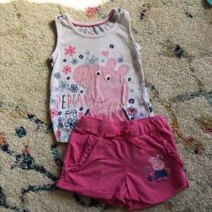 3t Peppa Pig shorts and tank top